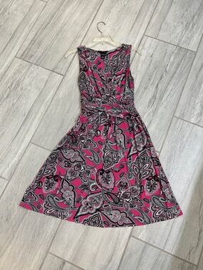 INC International Concepts Pink Paisley Midi Dress